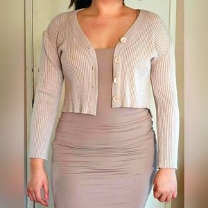 Rib Cropped Cardigan